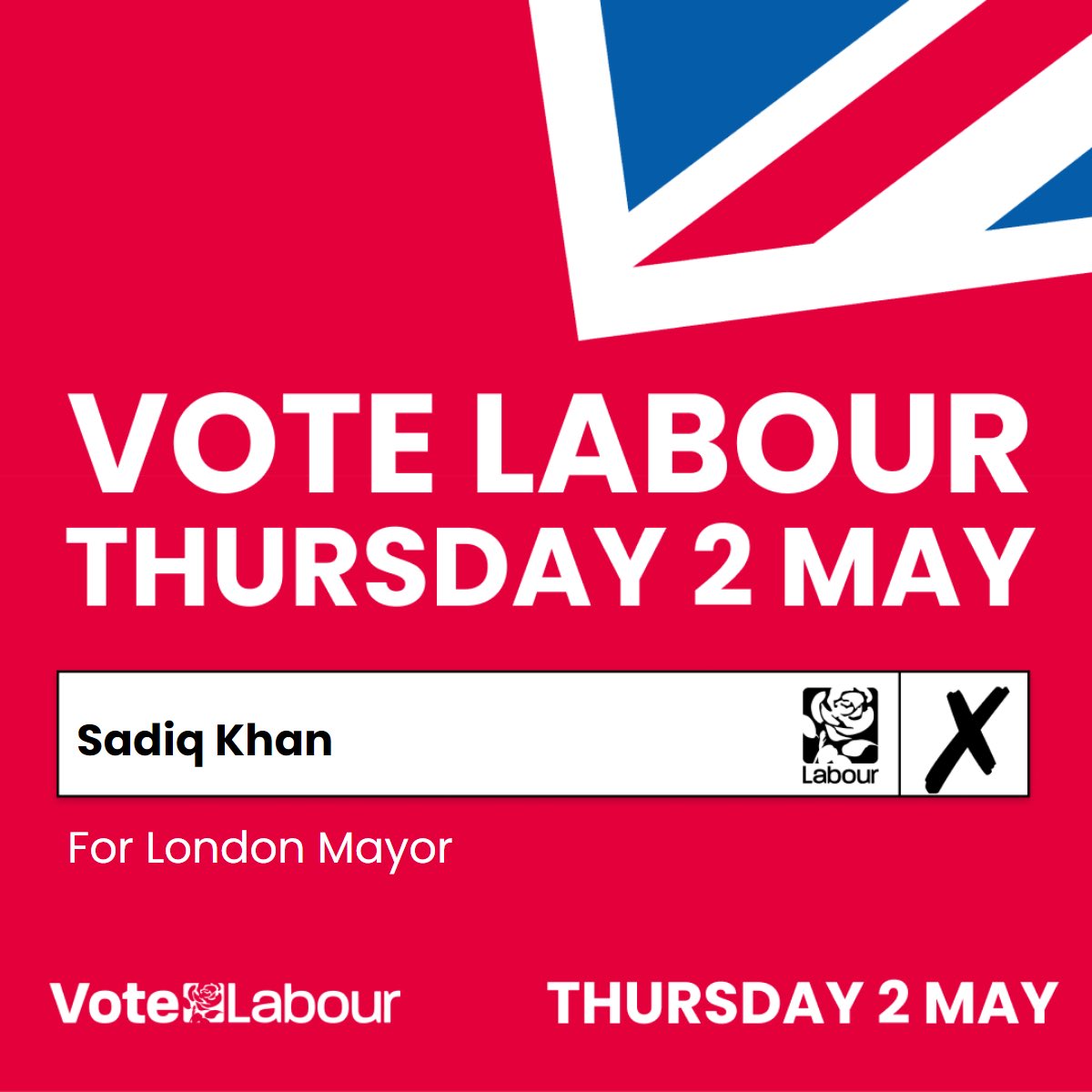 Vote Labour on May 2nd. 🌹 @SadiqKhan @LabourMarina