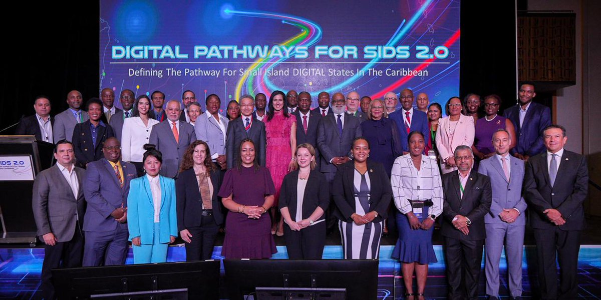 🌟 Leaders from Caribbean Small Island Developing States (SIDS) are making strides towards a transformative digital future! 🚀 Over the next two days in Trinidad and Tobago 🇹🇹, more than 100 participants, including ministers and officials from over twenty countries, convene to