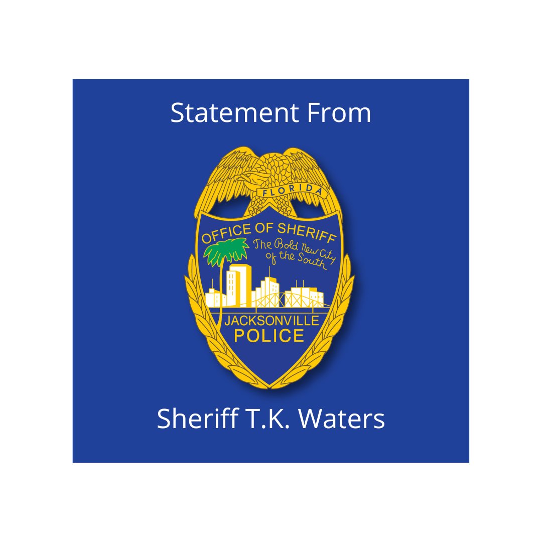Statement From Sheriff T.K. Waters in Reference to the Officers Killed in Charlotte “On behalf of the men and women of the Jacksonville Sheriff's Office, I send my deepest condolences to the Charlotte-Mecklenburg Police Department, the United States Marshal Service, and the…