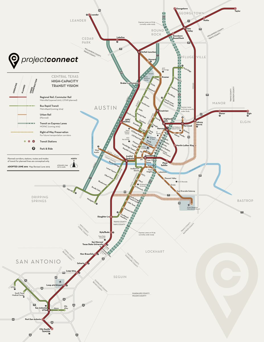 @streetcraft__ This old Project Connect map (not the current plan), would be amazing in Austin😍. It includes intercity rail to San Antonio too!