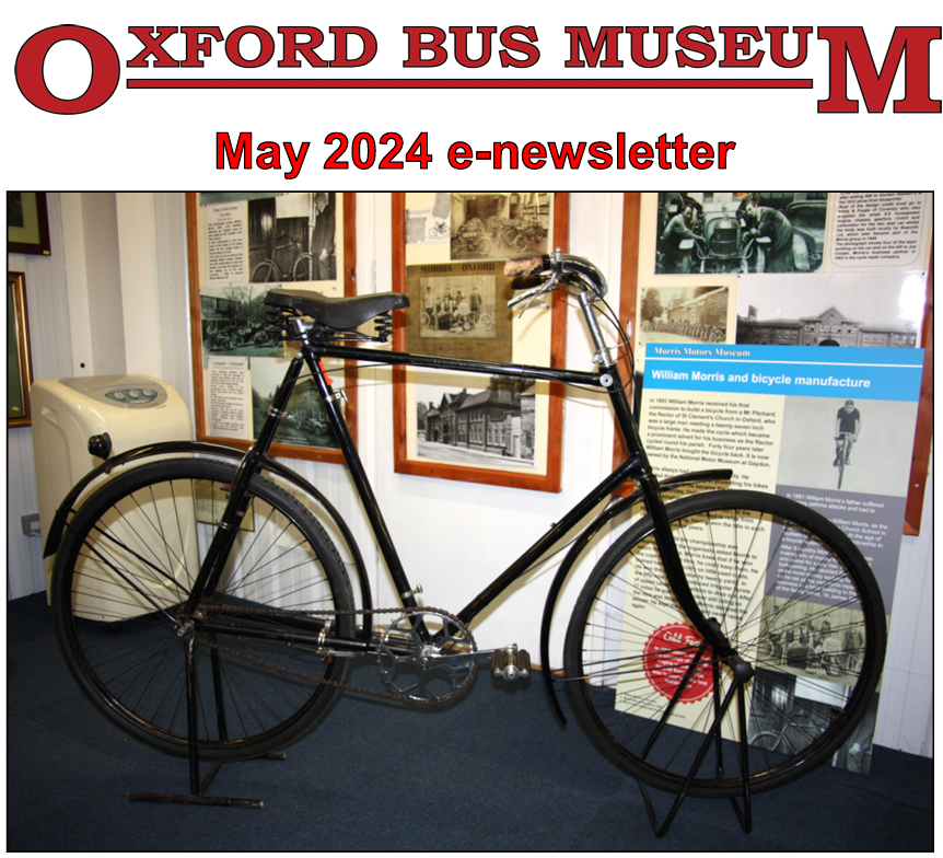 Oxford Bus Museum in #Hanborough has a treat: the first bicycle William Morris made, on display until September. It's open every Wednesday and Sunday, plus Bank Holidays and additional days in holidays.
