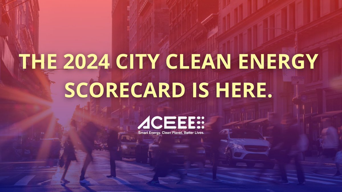Which U.S. cities have made the most progress toward increasing #energyefficiency & reducing greenhouse gas emissions? The @ACEEEdc 2024 City Clean Energy Scorecard ranks 75 of the largest cities on these metrics. Find out who is leading the way ⤵️ ow.ly/hTAB50Rst4L