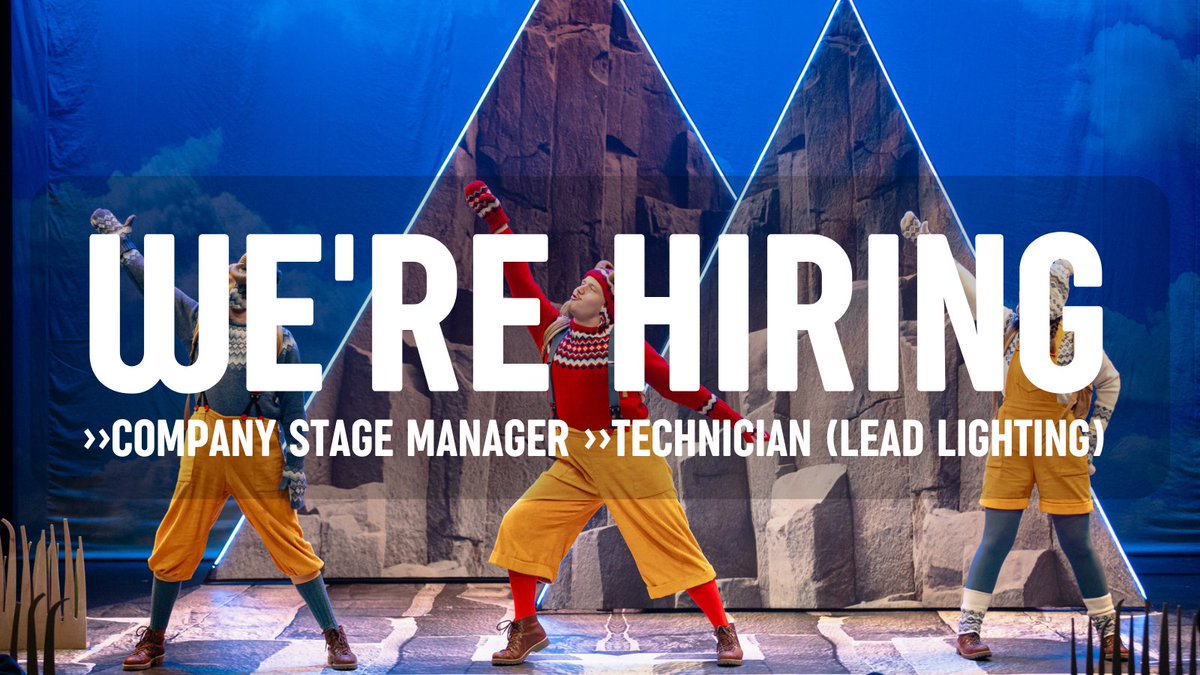 Come work with us! We're looking for a Company Stage Manager and Technician (Lead Lighting). For more information head to bit.ly/Unicornjobs