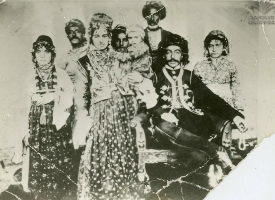 Family portrait of a noble Yazidi family. Tiflis province, 1910s.

Yazidis are Kurdish-speaking endogamous religious group who are indigenous to Kurdistan, a geographical region in Western Asia.