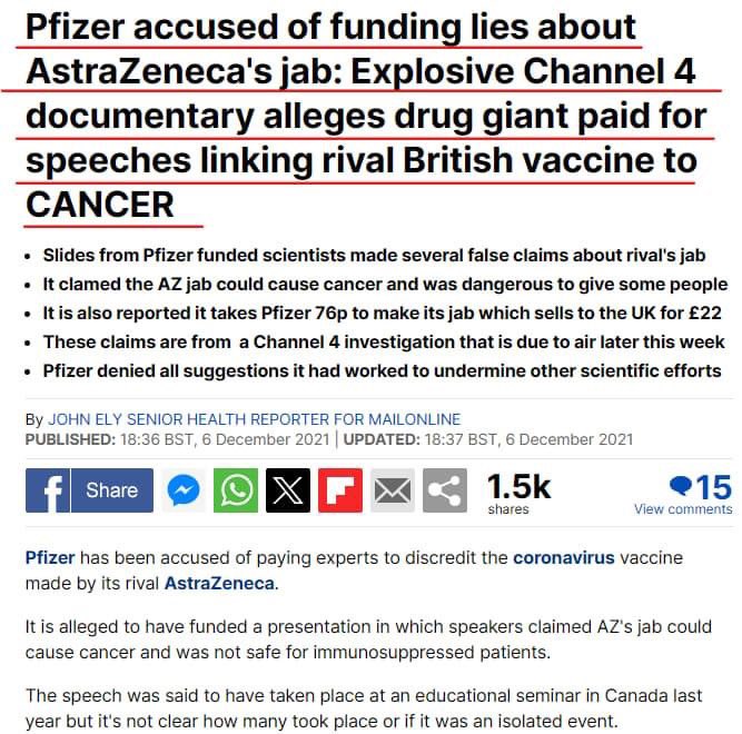 हम लोग emotional fools हैं.. इसलिए हर बार इन लोगों के दुश्चक्र में फंस जाते हैं.

Pfizer के बारे में ख़बर आई थी कि उसने अपने Competitors के विरुद्ध media में hit jobs चलवाई हैं..... Pfizer का competitor कौन? AstraZeneca और Bharat Biotech.

दुनिया में देखा जाए तो Covid की vaccine