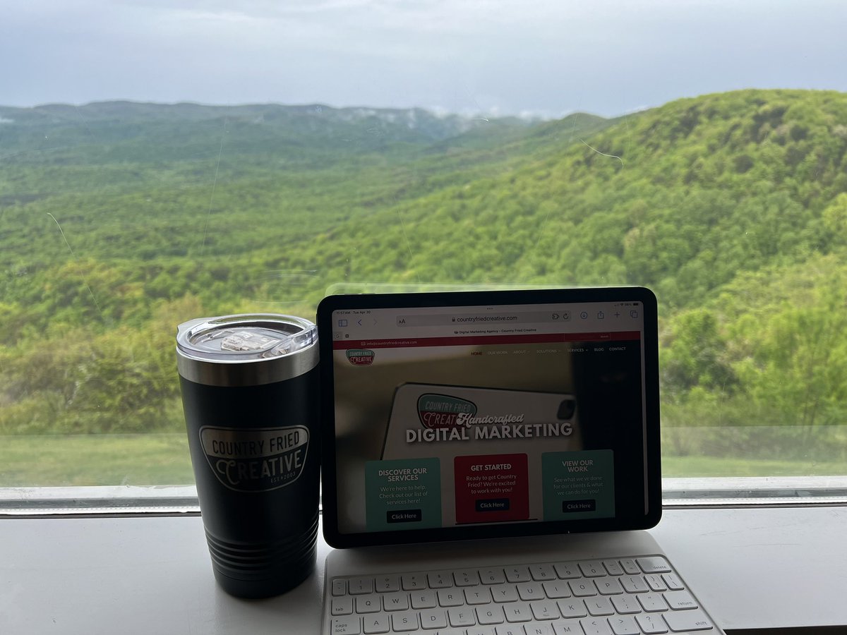 My office view today from the Lodge at the top of Amicalola Falls @GaStateParks @Amicalola_Falls #officeview #remotework