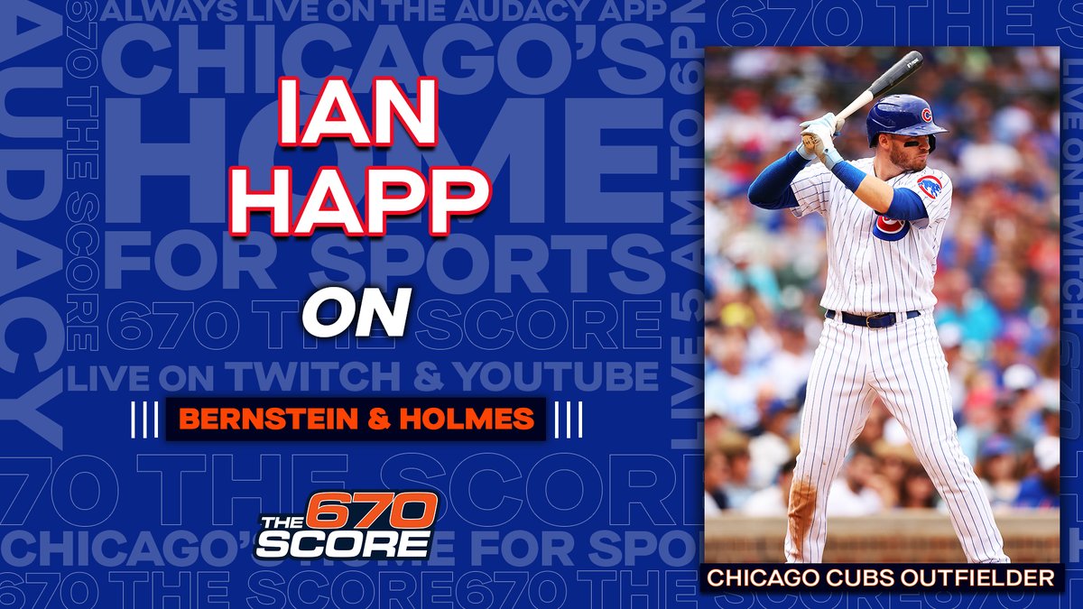 .@dan_bernstein & @LaurenceWHolmes now have their weekly conversation with #Cubs Gold Glove outfielder @ihapp_1. 🎧 670thescore.com/listen 💻 twitch.tv/chicago670thes…