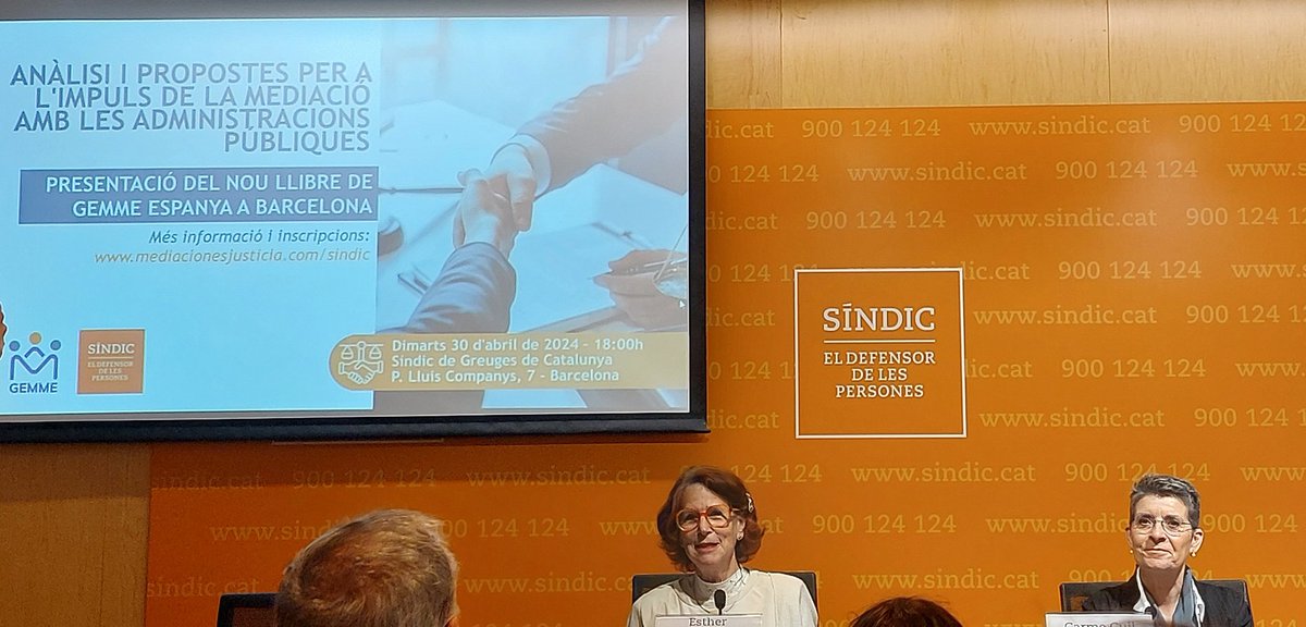 El Customer Counsel d'<a href="/Agbar/">Agbar</a> està present a la presentació del llibre "Anàlisi i propostes per a l'impuls de la mediació amb les administracions públiques' al <a href="/sindicdegreuges/">Síndic de Greuges</a> #mediació #justiciarestaurativa #ciutadania