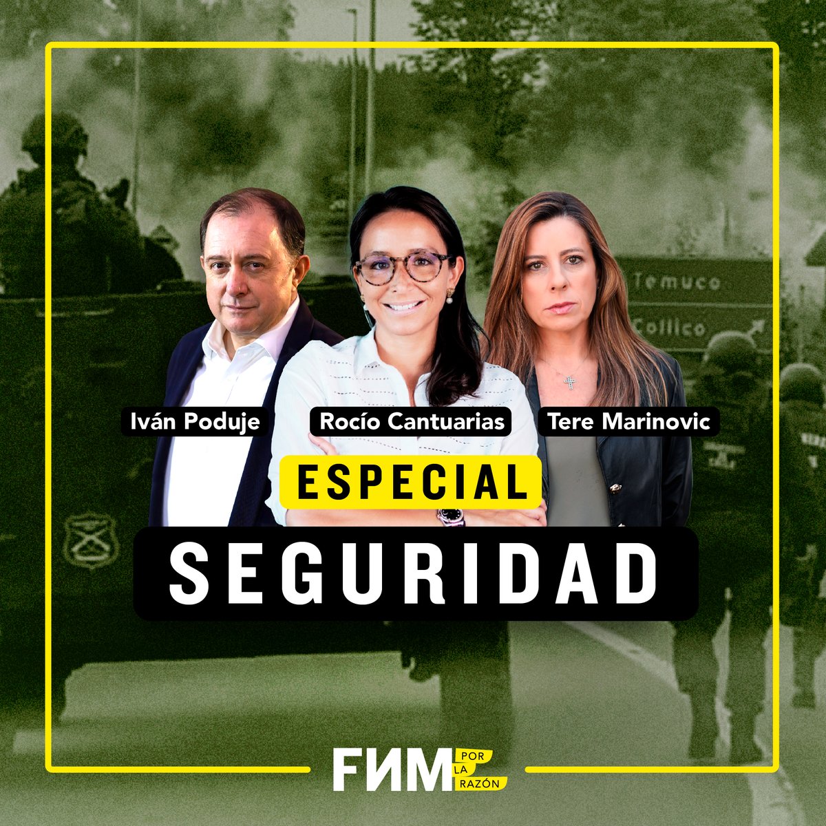 📺 HOY - 18.00 PROGRAMA ESPECIAL: CRISIS DE SEGURIDAD Panelistas: Iván Poduje, Rocío Cantuarias y Tere Marinovic. Subiremos el link durante el día. ¡ATENTOS a nuestras redes sociales!