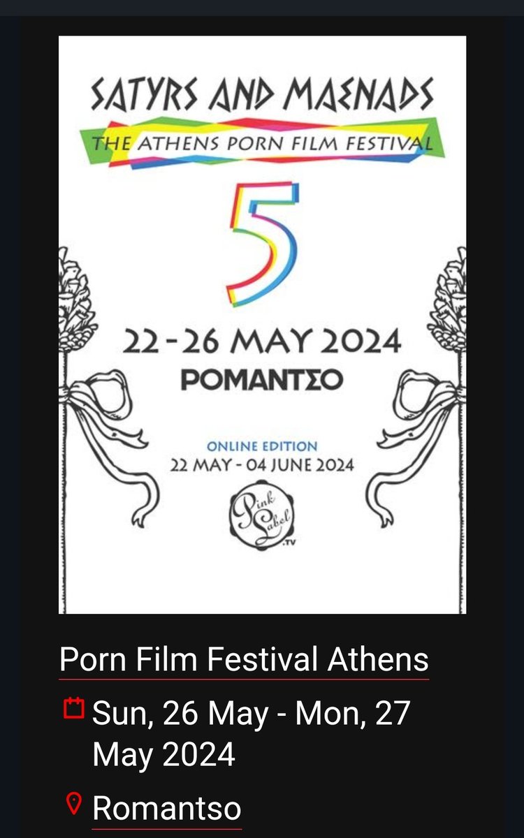 Next stop #pornfilmfestival #Athens at @romantsoathens