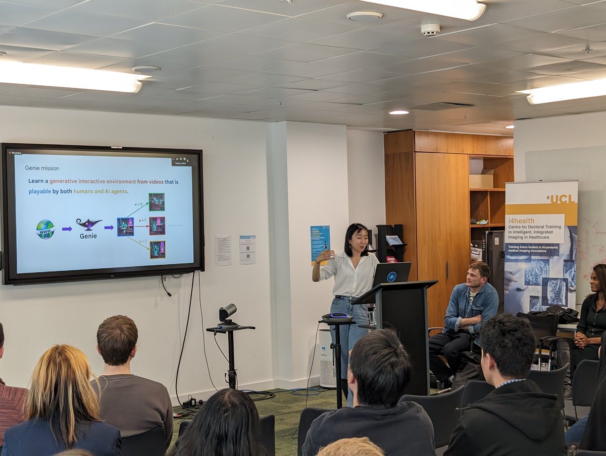 How can we learn a foundational world model directly from Internet-scale videos without any action annotations? @YugeTen, @ashrewards and @jparkerholder from @GoogleDeepMind's Open-Endedness Team are presenting 'Genie: Generative Interactive Environments' at the @UCL_DARK Seminar