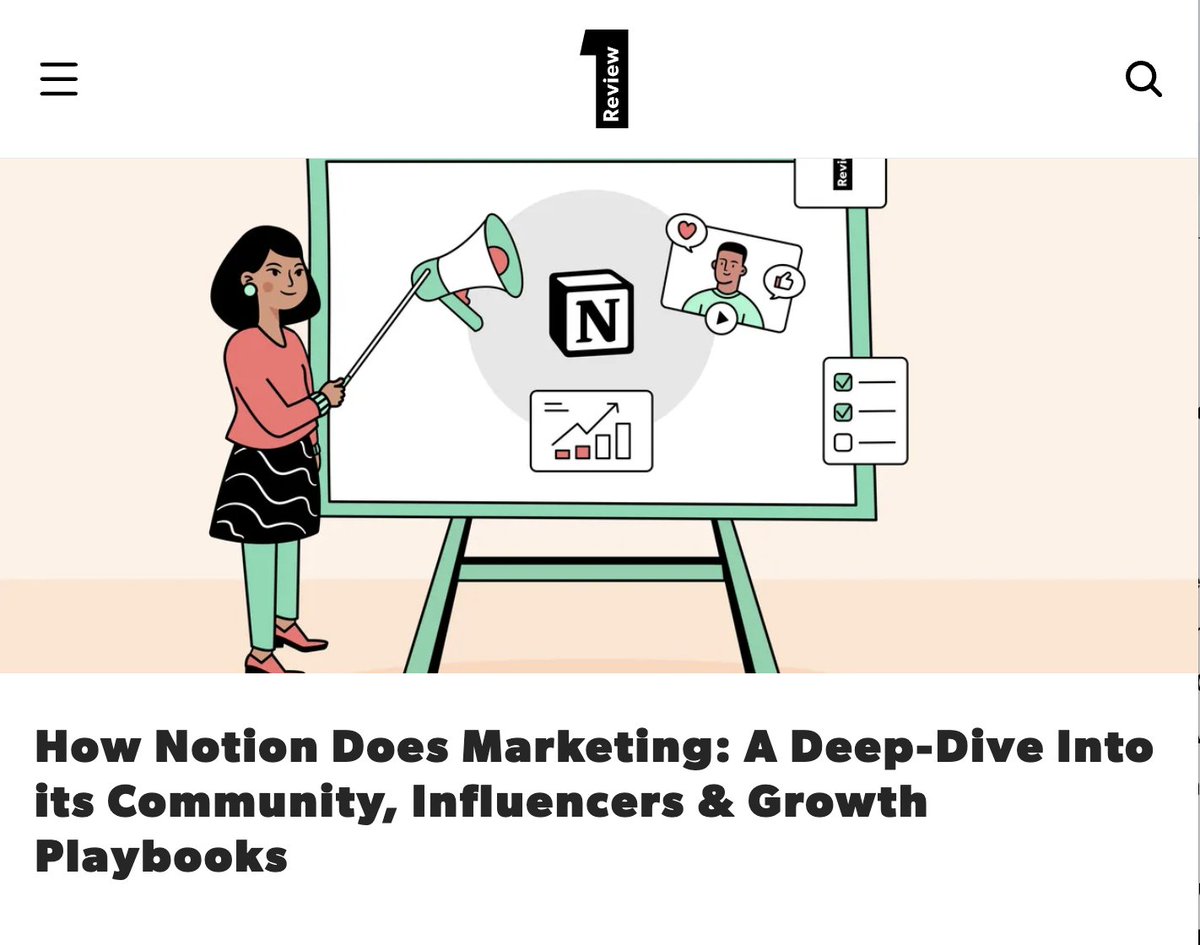 If you have a marketing crush on @NotionHQ, we have a great read for you on @firstround Review. Really tactical advice from @benln, @lexxbarn and @rachelhepworth on how they approach community, influencers, and growth marketing, with the actual Notion templates the team uses.