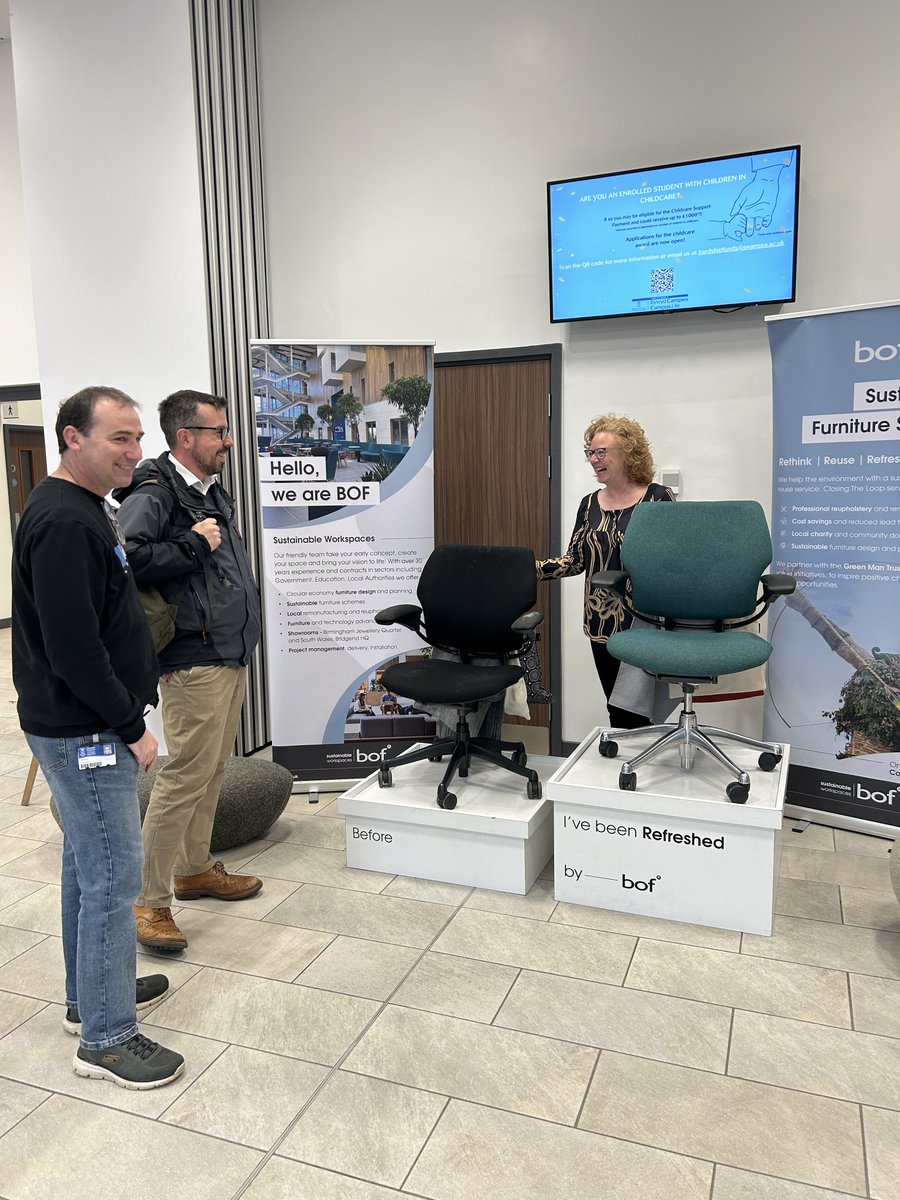 We had a great time at The College Building, Swansea Bay Campus, working in collaboration with the University promoting our sustainable reupholstery, reuse and donation services. #Sustainability #Furniture #Reuse #Reupholstery #NetZero #CircularFurniture @SwanseaUni