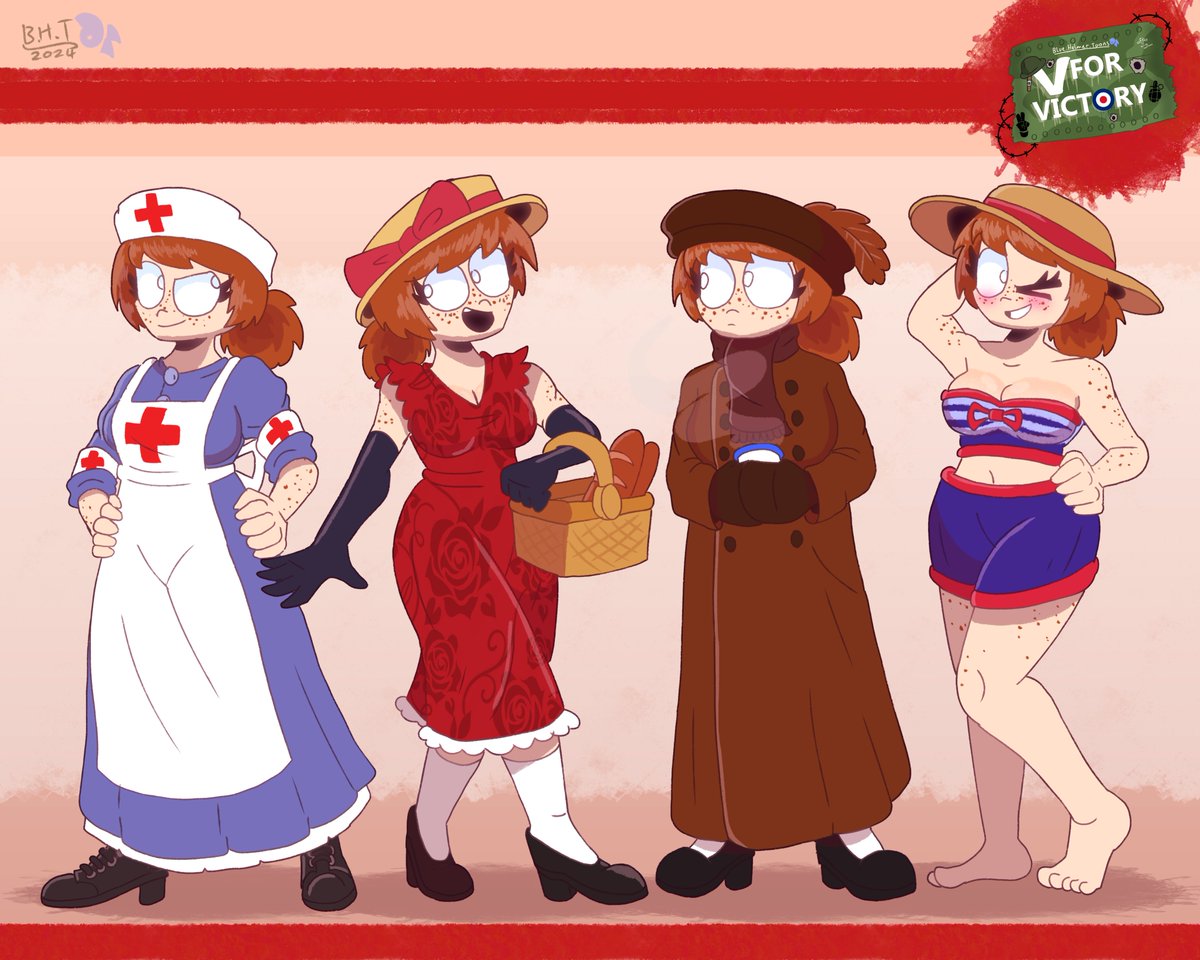 V for Victory - Holly outfits

#bhtvforvictory #ww2 #worldwar2 #1940s #1940sfashion #ww2nurse #ww2nurses #wwii #bluehelmetoc #oc #ocs #myoc #myocs #originalcharacter #myoriginalcharacter #art #artwork #myart #digitalart #digitaldrawing #drawing #cartoon #cartoonstyle