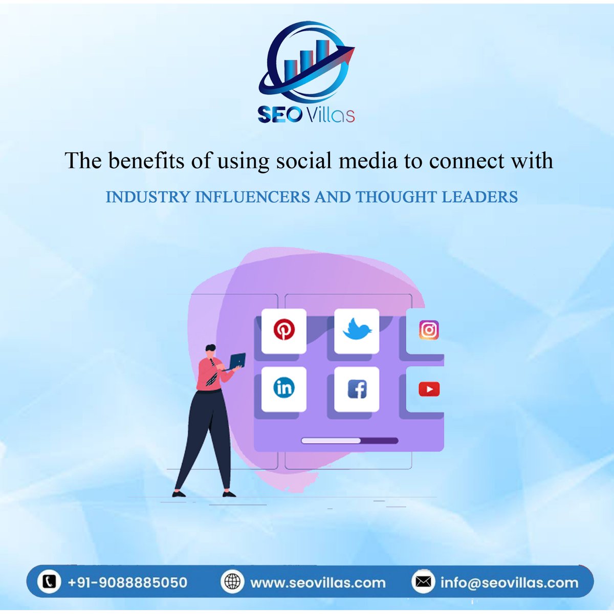 Social media is your gateway to industry leaders! Connect, learn from their insights, and expand your reach. seovillas.com/services/socia… #networking #socialmedia #industryleaders