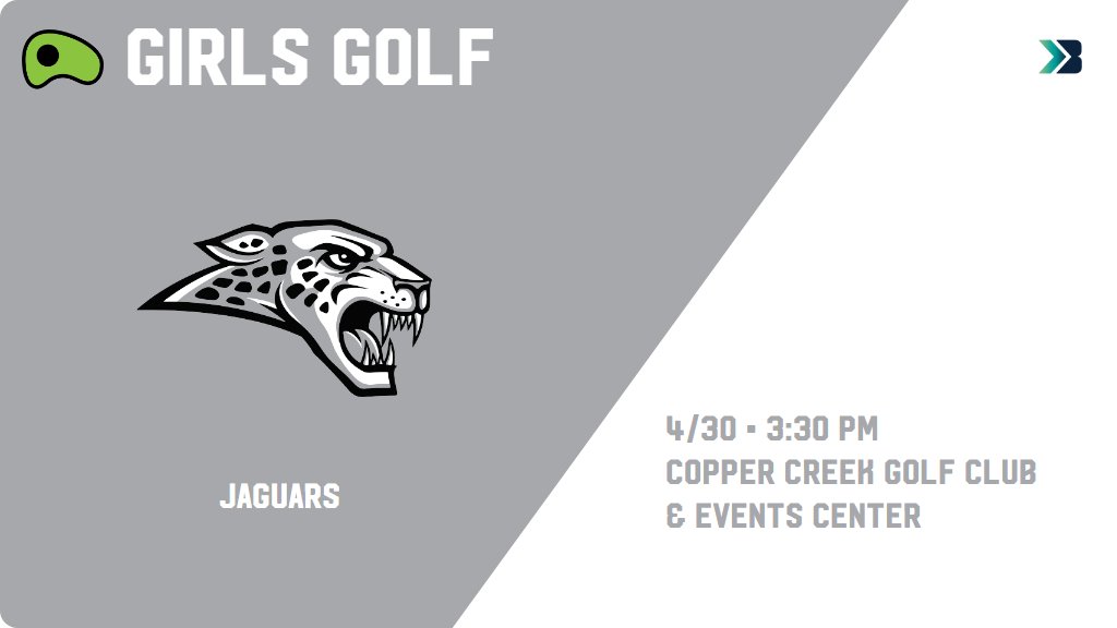 Girls Golf (Varsity) Meet Day! - Check out the event preview for the Ankeny Centennial Jaguars. It starts at 3:30 PM and is at Copper Creek Golf Club & Events Center. gobound.com/ia/ighsau/ggf/…