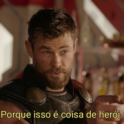 O Chris Hems fazendo uns pronunciamentos meio autodepreciativos enquanto o RDJ tá rasgando elogios a interpretação dele como Thor