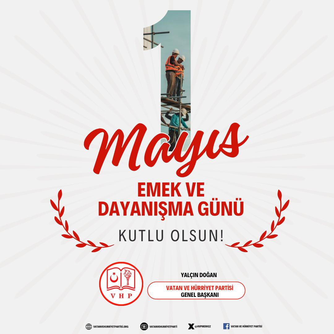 Aydınlık, eşit ve güzel bir dünyayı göreceğimiz günlerin geleceği umuduyla, tüm emekçi kardeşlerimizin 1 Mayıs Emek ve Dayanışma Günü'nü tebrik ediyorum.