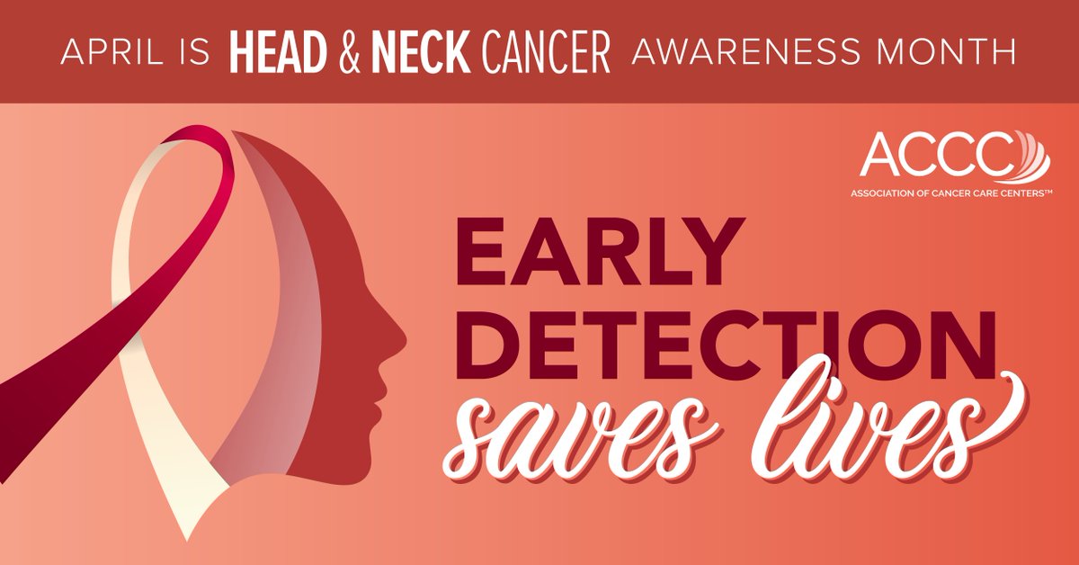 Wrapping up #HeadandNeckCancerAwareness Month with an encouraging stat: Head & neck cancer boasts an 80% survival rate when caught early. Let's keep spreading awareness, encouraging regular screenings & supporting those affected. Learn more: accc-cancer.org/headandneckcan….