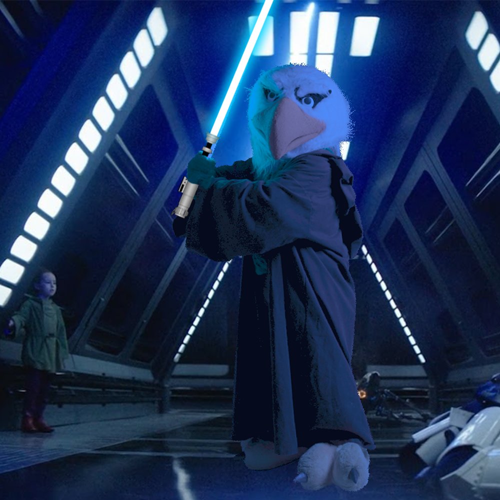 UNTsocial's tweet photo. Happy #StarWarsDay, Eagles!

Only true fans will remember @NTScrappy's character in the @starwars franchise. https://t.co/GcMjxiwXFU