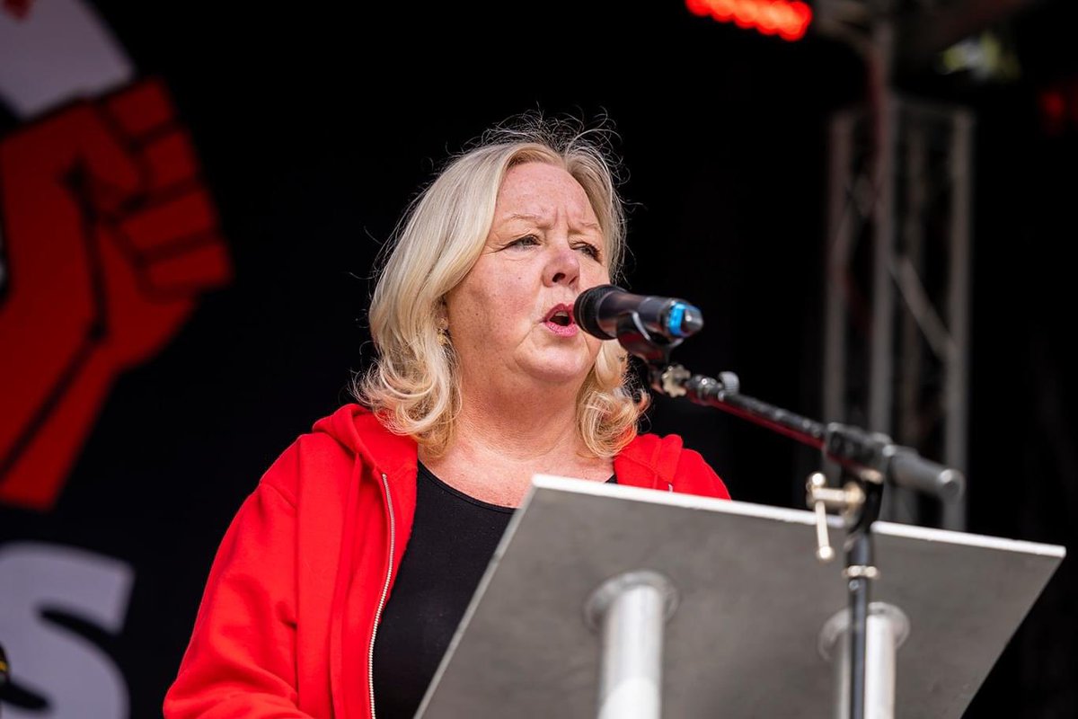 Our great speaker line-up for this year's festival is now complete with the addition of Karen Reay, Regional Secretary of Unite North East and Yorkshire region. Here she is addressing the crowds last year. #wbhh24