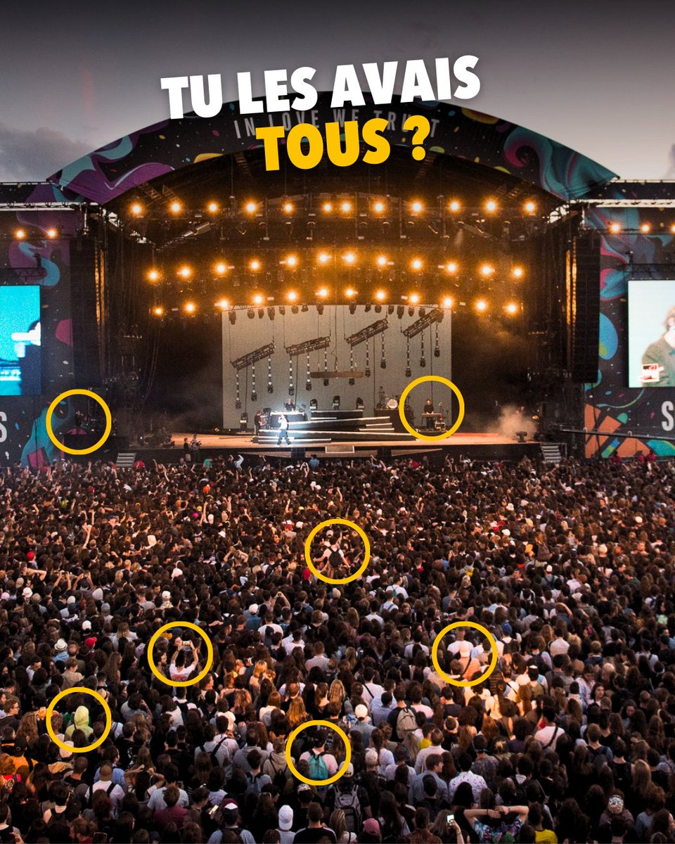 😜 Avec plus de 250 000 festivaliers, ce n’est pas toujours simple de s’y retrouver. 🧐 On recherche 7 festivaliers qui se sont mélangés dans la foule. Saurez-vous les retrouver ? La réponse en fin de carrousel #solidays #solidays24 #concert #festival #paris