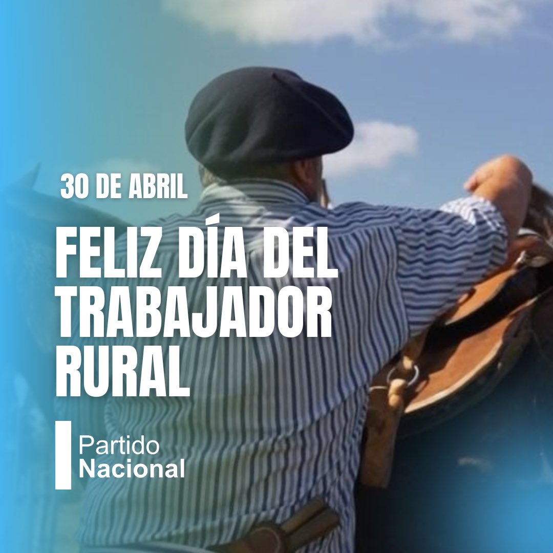 Feliz día a todos los trabajadores rurales que día a día contribuyen al desarrollo de nuestro país. #DíaDelTrabajadorRural