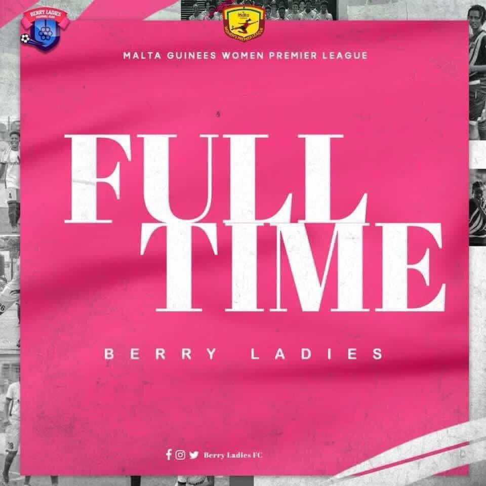 FULL-TIME | WIN Today🙌🏿

Berry Ladies FC 1 - 0 Army Ladies FC

Trdz: Smoke | Nigerians | Ejisu

#BerryLadies 
#KokromotiPower
#berryarmy