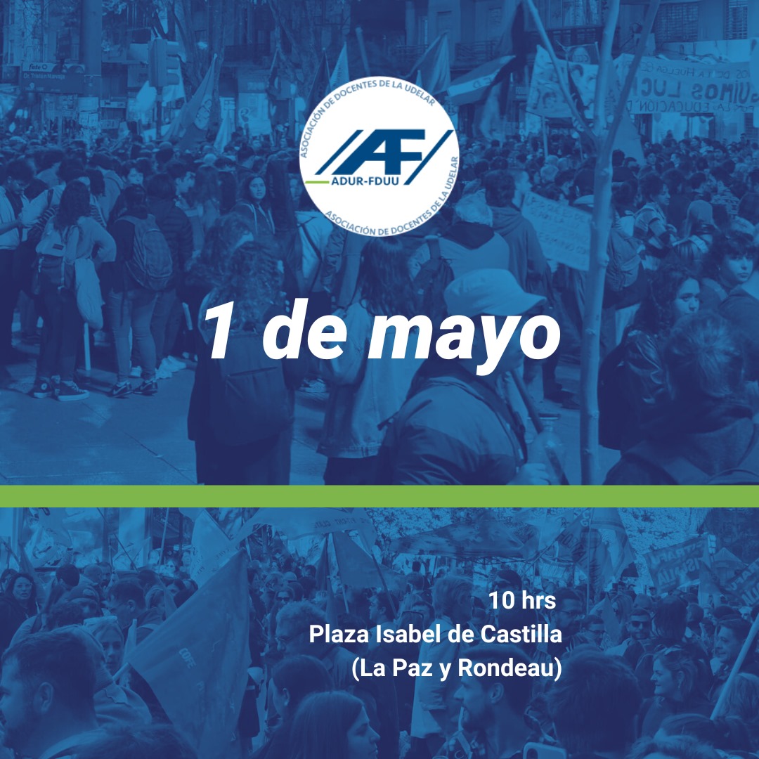 ADUR (@adur_udelar) on Twitter photo 📣 Mañana 10hs.
📍Plaza Isabel de Castilla.
Reivindicamos otro año más nuestros derechos ✊🏻
<a href="/adurmedicina/">ADUR Medicina</a>
<a href="/AdurFhce/">ADUR FHCE</a> <a href="/FicAdur/">ADUR FIC</a>
<a href="/adurpsi/">ADUR Psicología</a>
<a href="/AdurCiencias/">Adur Ciencias</a>
#porlapublica 📣 Mañana 10hs.
📍Plaza Isabel de Castilla.
Reivindicamos otro año más nuestros derechos ✊🏻
<a href="/adurmedicina/">ADUR Medicina</a>
<a href="/AdurFhce/">ADUR FHCE</a> <a href="/FicAdur/">ADUR FIC</a>
<a href="/adurpsi/">ADUR Psicología</a>
<a href="/AdurCiencias/">Adur Ciencias</a>
#porlapublica