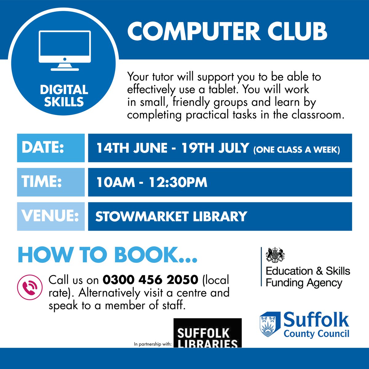 Looking to up your digital skills? 📲📈✨

#stowmarket #stowmarketlibrary #suffolklibraries #tech #digitalskills