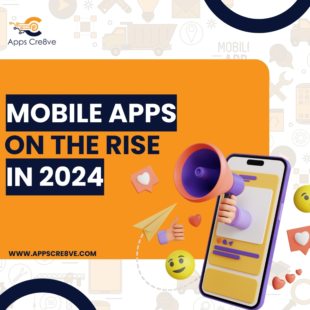 𝐌𝐨𝐛𝐢𝐥𝐞 𝐀𝐩𝐩𝐬 𝐨𝐧 𝐭𝐡𝐞 𝐑𝐢𝐬𝐞 𝐢𝐧 𝟐𝟎𝟐𝟒! 

Read More: rb.gy/3mf7h8 

#MobileApps #TechTrends #FutureisNow #appscre8ve #AppDevelopment #HealthTech