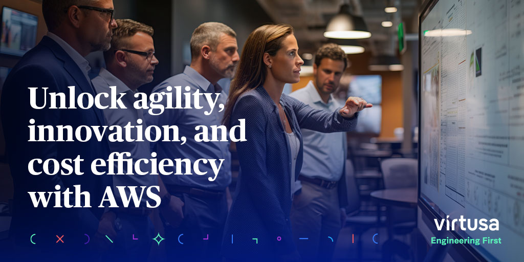 Navigate the cloud seamlessly with #AWS and Virtusa. Discover our proven methodology and migration accelerators that drive successful #CloudMigration for organizations worldwide. Read the full perspective here: splr.io/6016Y32c8 #EngineeringFirst