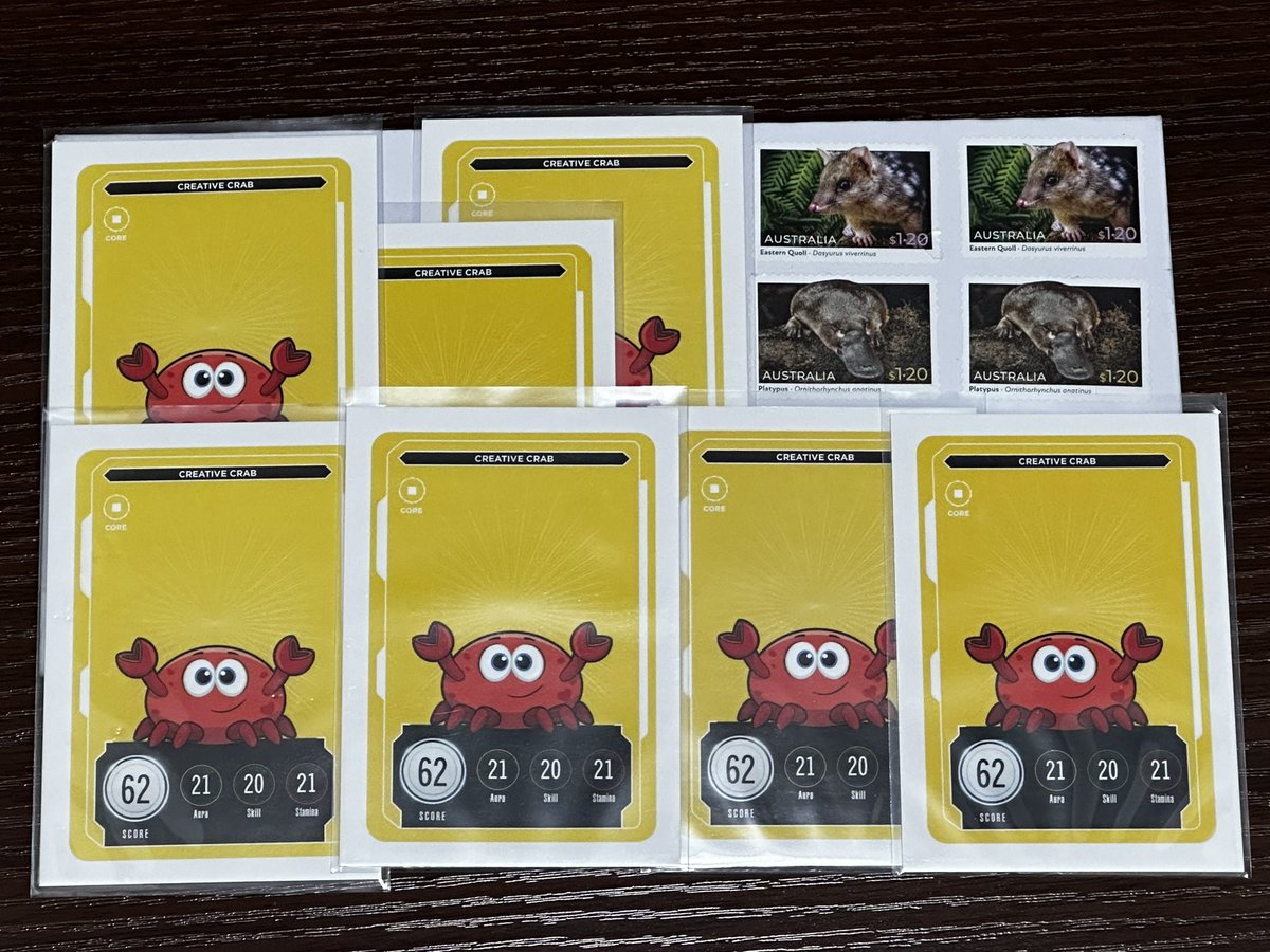 sbecker41's tweet photo. #MailDay today comes from Australia!
Say What!? 🌏
Today’s mail brings some imported Crabs from Down Under! 🇦🇺 🦀
@veefriends @VeeFriendsCards @garyvee @adamripps #Australia #InternationalCollection 7���⃣ https://t.co/MVEbiyMsIy