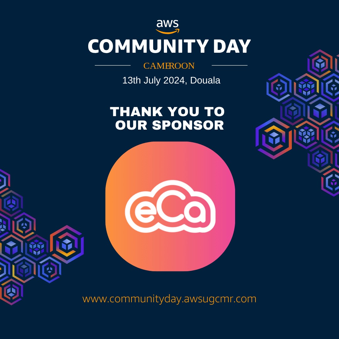 🥁🥁🥁 Drum roll...

AWS User Group Douala welcomes @educloudHQ as our newest sponsor for AWS Community Day. 

Join us and explore sponsorship opportunities! 

#aws #communityday #awscommunity