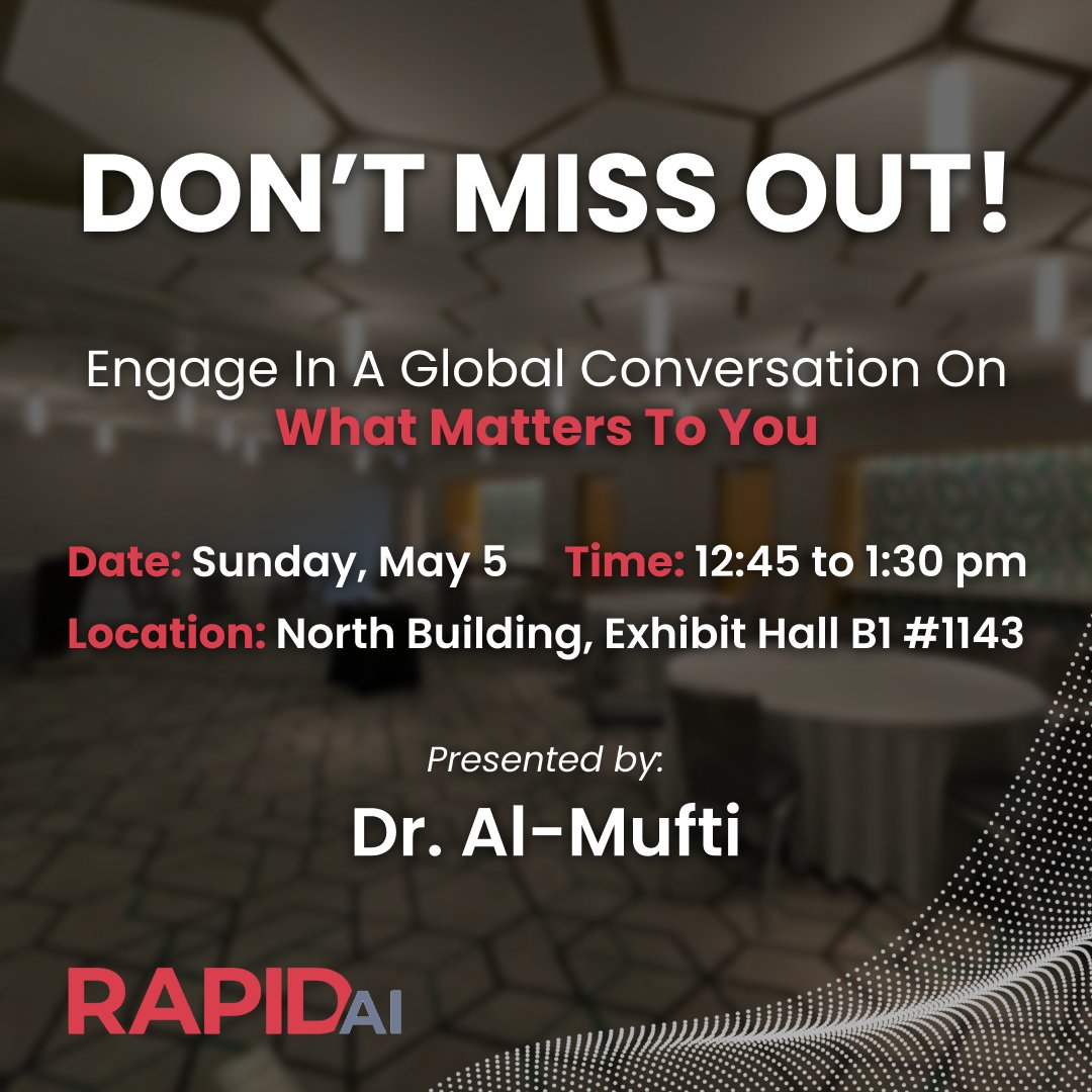 Join us at #AANS2024 this Sunday, May 5, 12:45-1:30 pm, North Building, Exhibit Hall B1 #1143! Dr. @almuftifawaz presents groundbreaking insights. We’re excited for the global conversation on What Matters to you, the neurosurgical community, and society! #WhatMatters2Me.