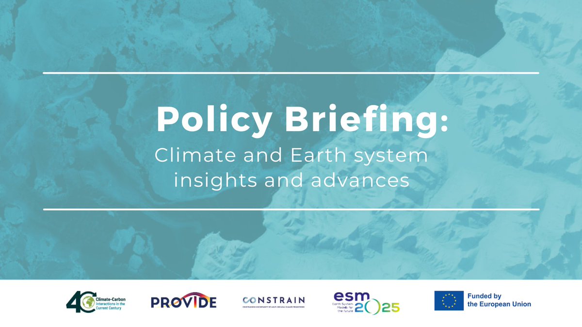 ⚠️Have you seen our recent policy briefing? 4C researchers, in collaboration with @CONSTRAIN_EU, @esm2025_eu and @PROVIDE4CLIMATE projects, report on 'Climate and Earth system insights and advances'. 👉Find the brief in our Policy Publications: 4c-carbon.eu/sites/default/…