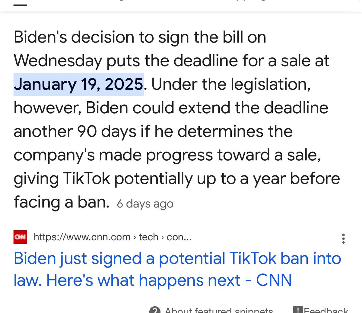 No coincidence that Biden put the deadline for the tik tok ban after the election to try and save the young vote unaware of his actions