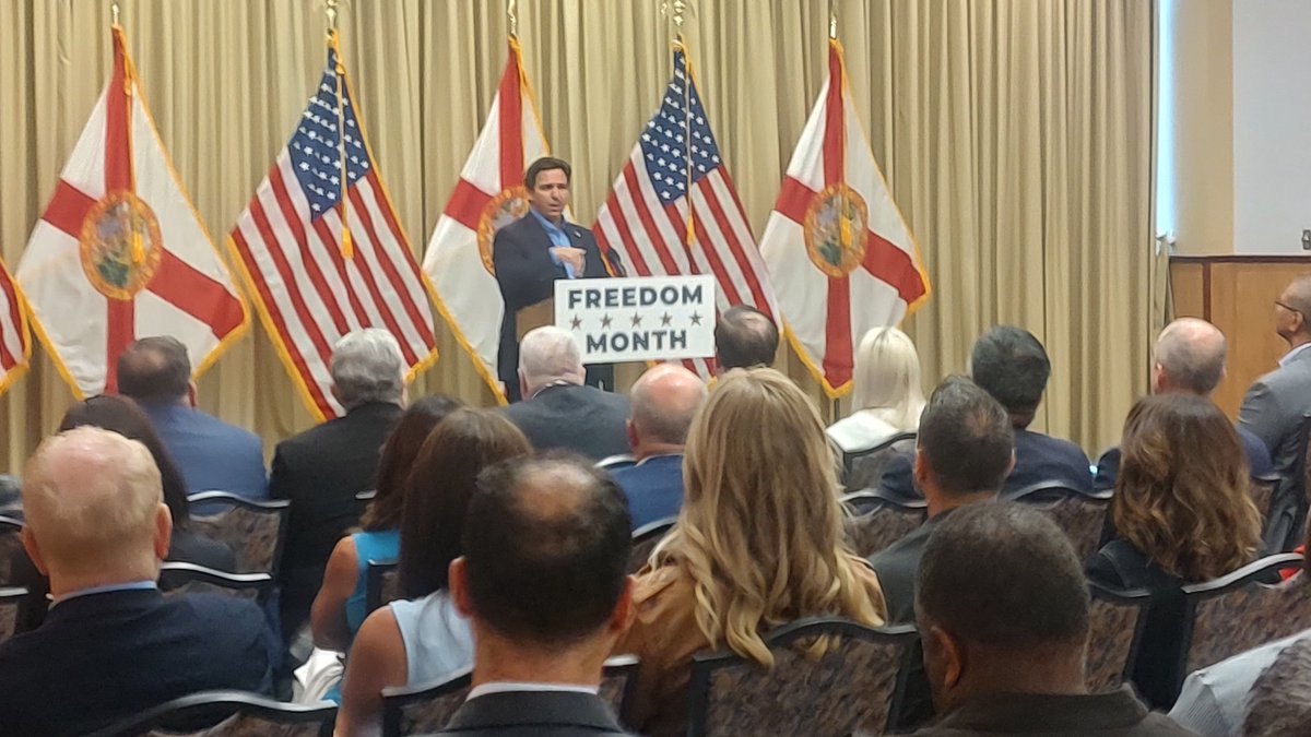 In #Tampa, @GovRonDeSantis laughs when asked about comment by the @JoeBiden campaign that 'Florida is in play.'