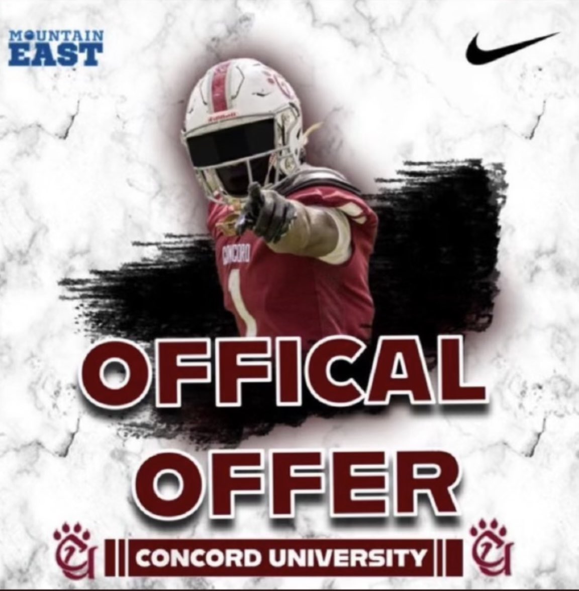 Blessed to receive an offer from Concord University @Coach_CA912