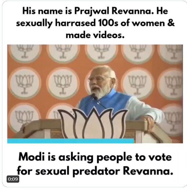 भारत का सबसे बड़ा सेक्स कांड,
मोदी ने किया चुनावी प्रचार..!!

#ModiKaBalatkariParivar