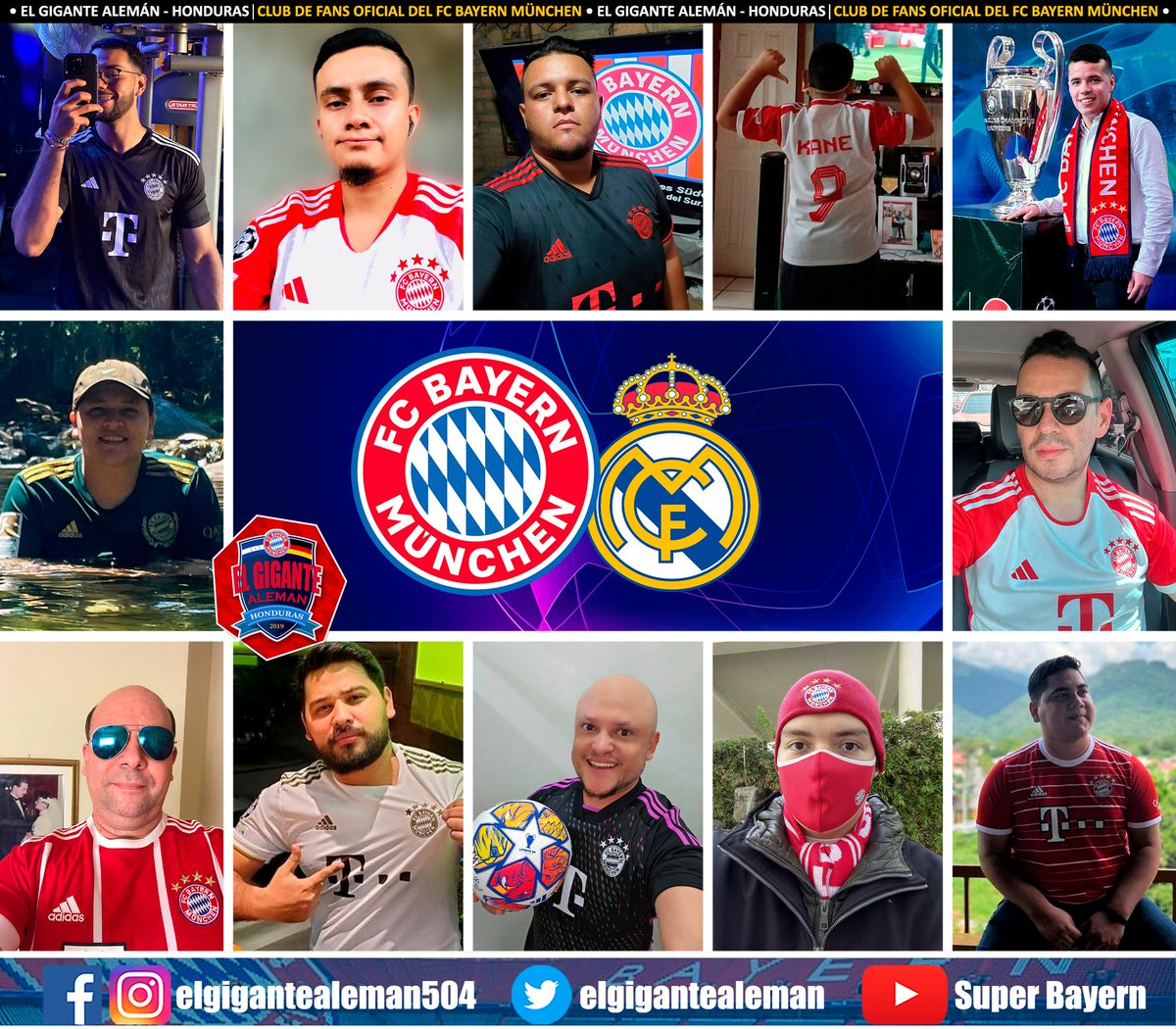 @FCBayernES Desde #Honduras estamos listos para apoyar a nuestro @FCBayernES

¡Vamos con todo por ese triunfo! 👑🏆⚽🇩🇪

#ElGiganteAleman504 🇭🇳 #SuperBayern #MiaSanMia 🔴⚪ #UCL #FCBRM