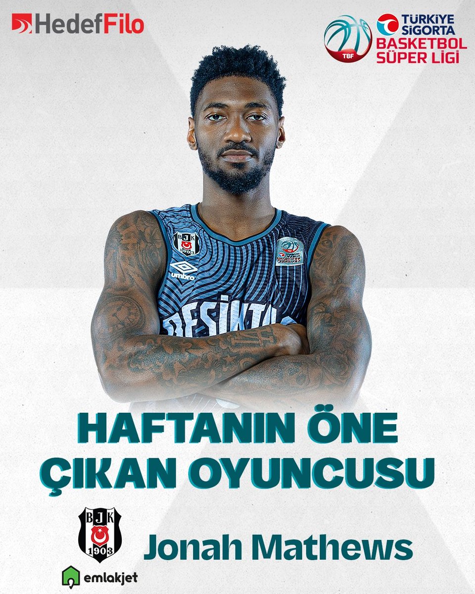 🔥 Beşiktaş Emlakjet'in Amerikalı oyuncusu Jonah Mathews, Türk Telekom galibiyetindeki 25 sayı, 5 ribaund, 4 top çalma 1 asistlik performansıyla takımının galibiyete taşıyan isimlerden olup, haftanın öne çıkan oyuncularından oldu.

@jonah_mathews4

#AvrupanınEnSüperi