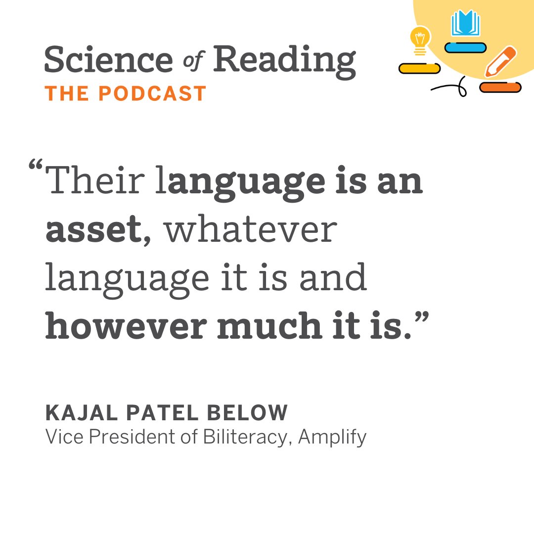 🎙️ Our new miniseries is here with research and insights on supporting your multilingual/English learners! ⁣ ⁣ 🧡 Join our host, Susan Lambert, and guest, Kajal Patel Below, as we explore the role of language as an asset: amplify.com/podcasts