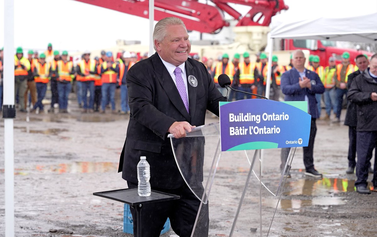 fordnation's tweet photo. We’re getting it done on Highway 413!

Today, I joined union and industry partners to announce the next steps as we prepare to get shovels in the ground on Highway 413 by 2025, adding $350 million to our GDP and 3,500 good-paying jobs in the skilled trades during the construction phase.

It’s a critical part of our plan to build Ontario and get people and goods across the GTHA out of traffic and moving once again.

Find out more: https://t.co/N0I8XEsLtW