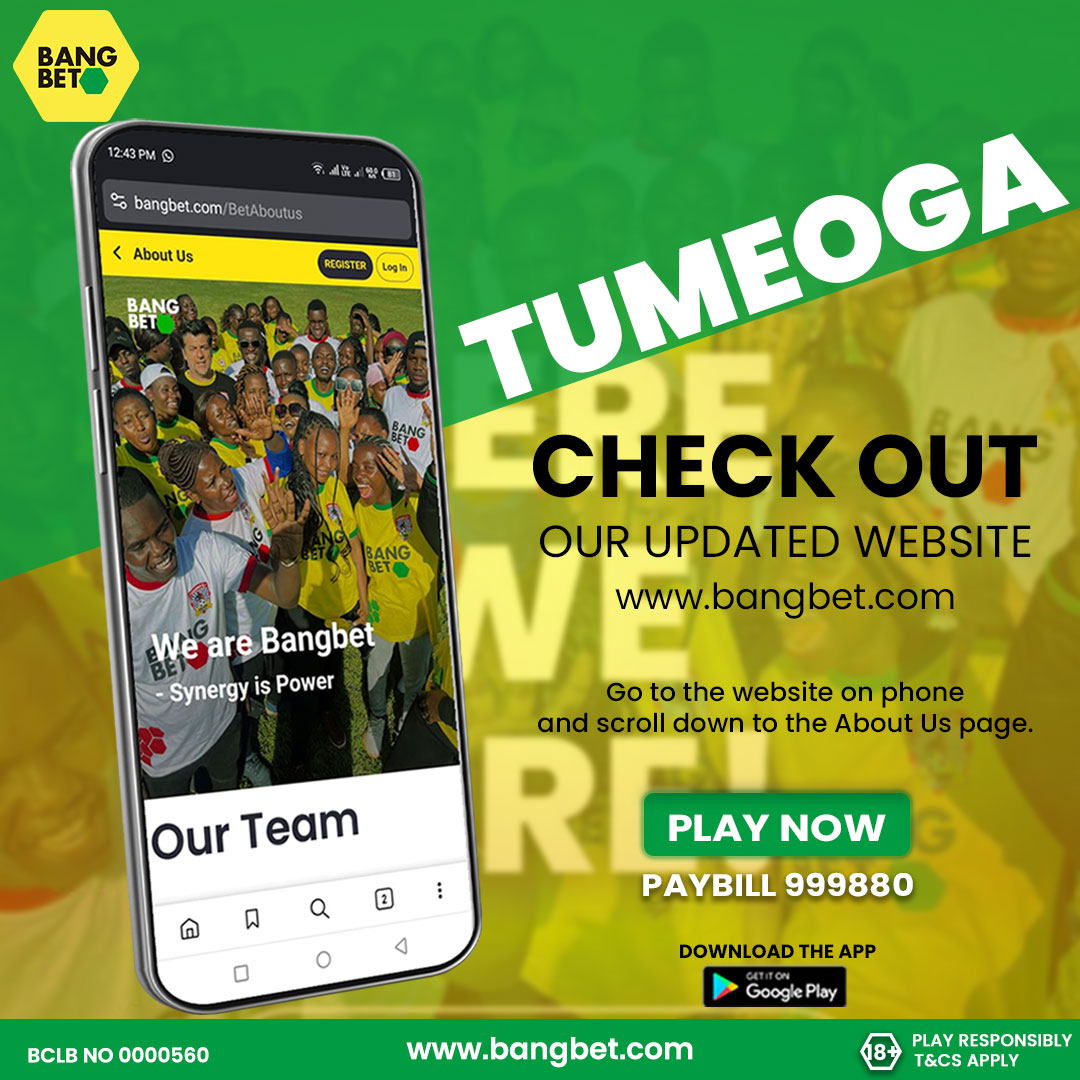 Huku Bangbet ma offers ni kibao saana Tumeoga na tuko updated sai Kama hauna account you're missing alot |bangbet.com | Promocode; BRM254 Mathe wa Ngara Kibe National ID