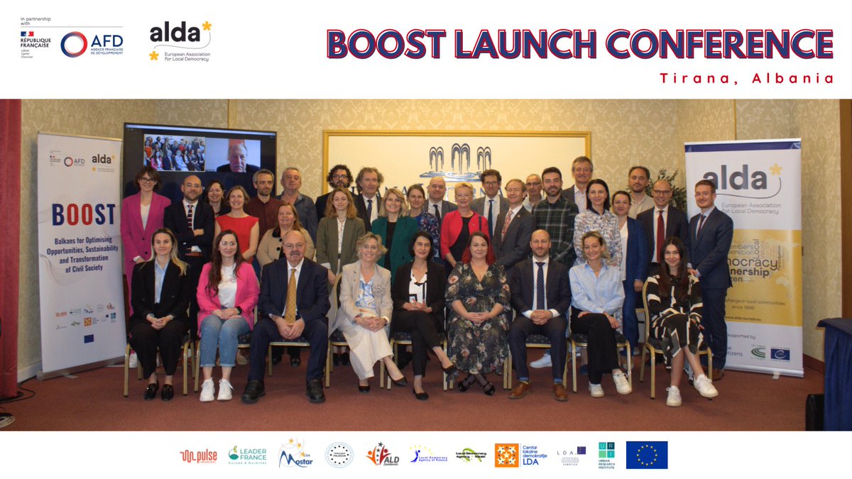 The project BOOST: Balkans for Optimising Opportunities, Sustainability, and Transformation of Civil Society, funded by @AFD_France, has launched! Today the project consortium met in Tirana 🇦🇱for the launch conference. 📲 Stay tuned! #ProjectBOOST #BOOSTtheBalkans
