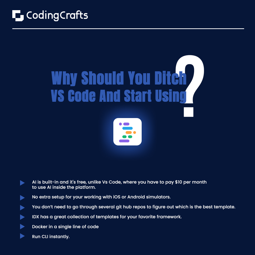 CodingCrafts's tweet image. VS Code or Product IDX?
Comment your Choice!
#vscode #SoftwareEngineering #FrontEndDeveloper #codingcrafts