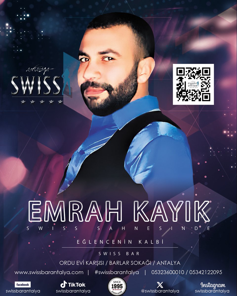 Eğlencenin kalbi Swiss Bar'da her gün 'Cengiz Ersoy' 'Tahsin Sargın' ve 'Onur Bayır' maestro 'Emrah Kayık' eşliğinde sizlerle.  swissbarantalya.com 05342122095 / 05323600010 #swiss #bar #antalya #barlarsokağı #eğlence #canlımüzik #karaoke #tahsinsargın #cengizersoy #swissbar