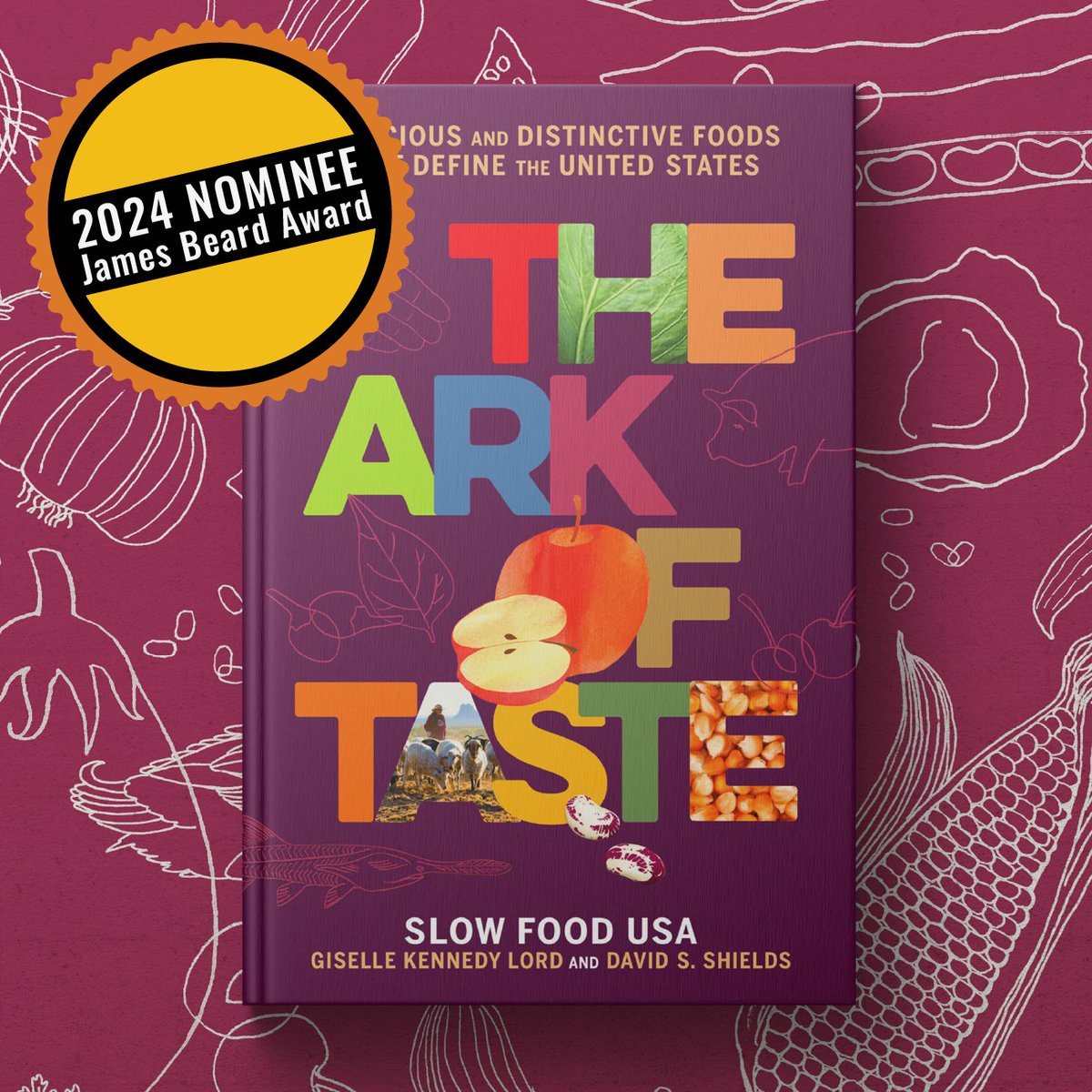 We are thrilled to announce that our August 2023 book 'The Ark of Taste' has been nominated for a 2024 Media Award from the @beardfoundation! 🏆️ #jamesbeardawards Pick up a copy of this incredible collection of stories, illustrations, photos + recipes: slowfoodusa.org/ark-of-taste-b…