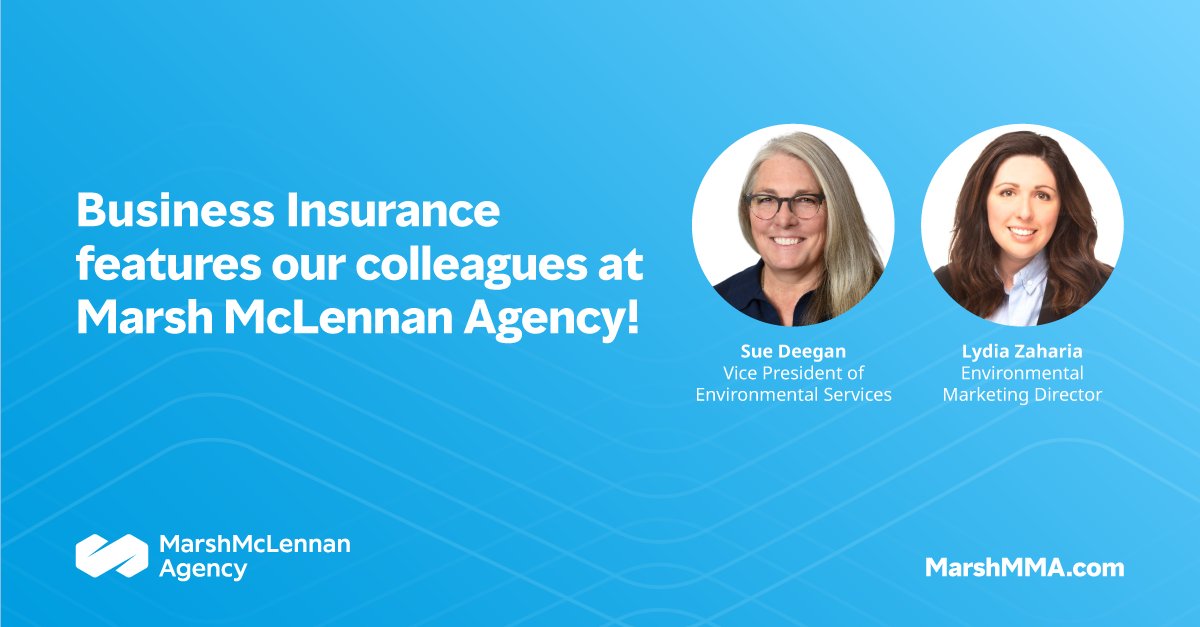 Sue Deegan and Lydia Zaharia of @Marsh_MMA, delve into how the new PFAS regulations for drinking water will have an impact on clients, industries and more via Business Insurance. #PFAS #EPA #MarshMMA sprou.tt/1mWmjH9v5oT